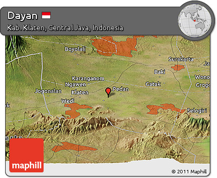 Satellite Panoramic Map of Dayan