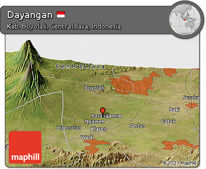 Satellite Panoramic Map of Dayangan