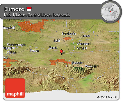 Satellite Panoramic Map of Dimoro