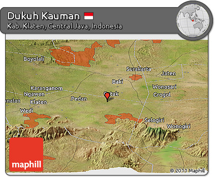 Satellite Panoramic Map of Dukuh Kauman