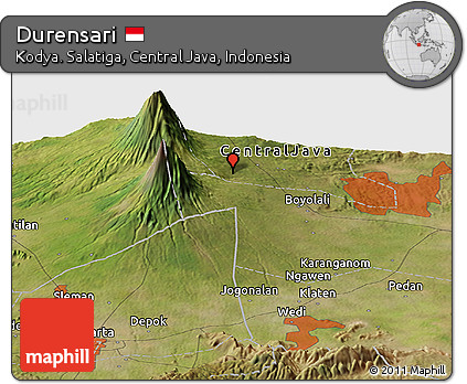 Satellite Panoramic Map of Durensari