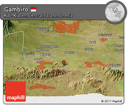 Satellite Panoramic Map of Gambiro