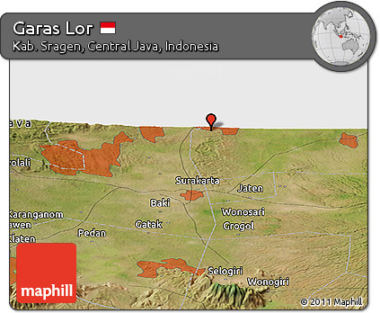Satellite Panoramic Map of Garas Lor