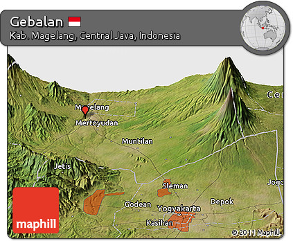 Satellite Panoramic Map of Gebalan