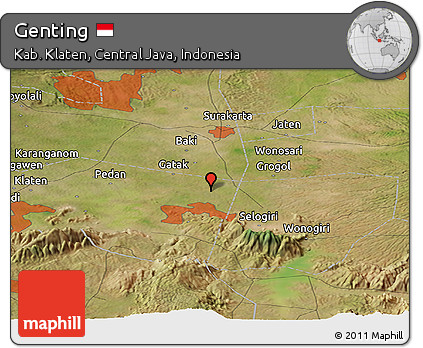 Satellite Panoramic Map of Genting