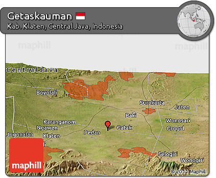 Satellite Panoramic Map of Getaskauman