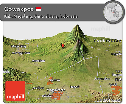 Satellite Panoramic Map of Gowokpos