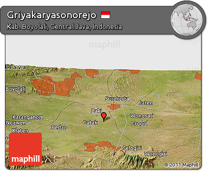 Satellite Panoramic Map of Griyakaryasonorejo
