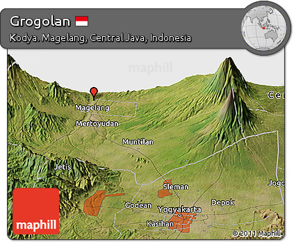Satellite Panoramic Map of Grogolan