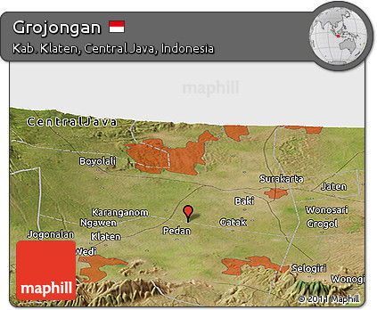 Satellite Panoramic Map of Grojongan