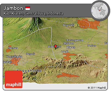 Satellite Panoramic Map of Jambon