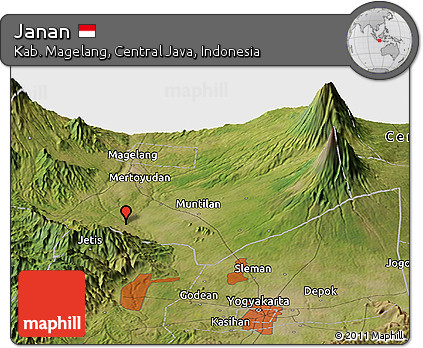Satellite Panoramic Map of Janan