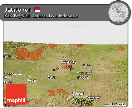Satellite Panoramic Map of Jatiteken