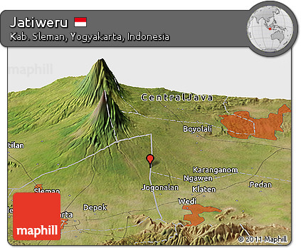 Satellite Panoramic Map of Jatiweru