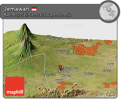 Satellite Panoramic Map of Jemawan