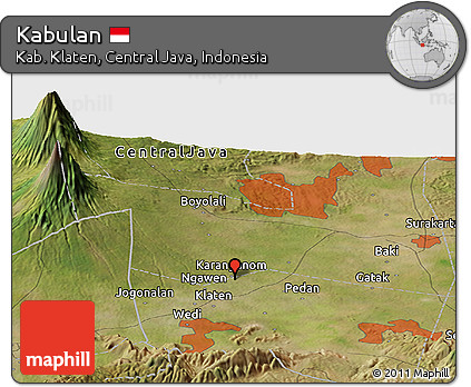 Satellite Panoramic Map of Kabulan