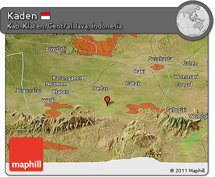 Satellite Panoramic Map of Kaden