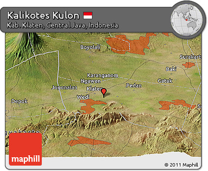 Satellite Panoramic Map of Kalikotes Kulon