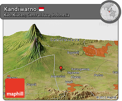 Satellite Panoramic Map of Kandiwarno