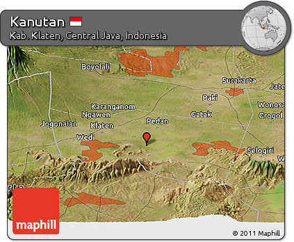 Satellite Panoramic Map of Kanutan