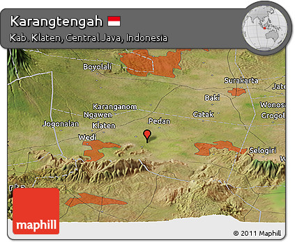 Satellite Panoramic Map of Karangtengah