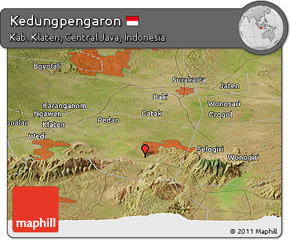 Satellite Panoramic Map of Kedungpengaron