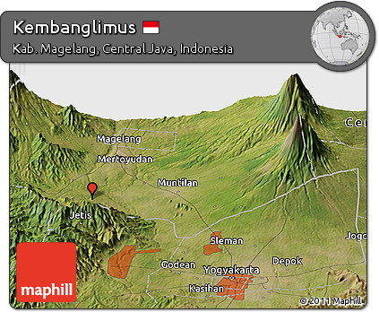 Satellite Panoramic Map of Kembanglimus
