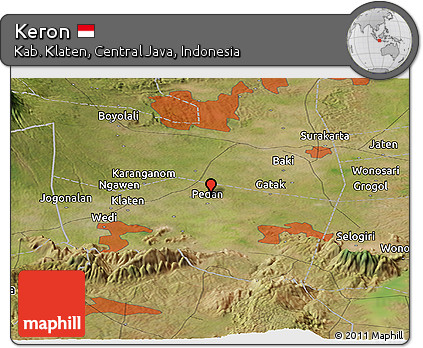 Satellite Panoramic Map of Keron