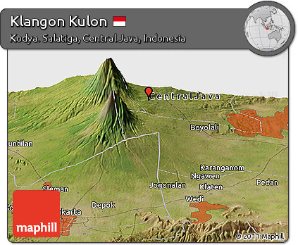 Satellite Panoramic Map of Klangon Kulon