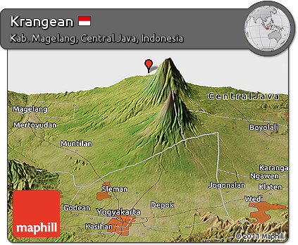 Satellite Panoramic Map of Krangean