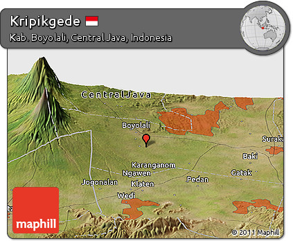 Satellite Panoramic Map of Kripikgede