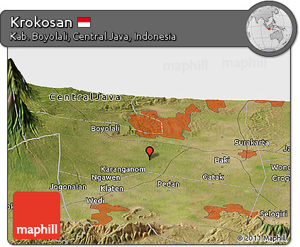 Satellite Panoramic Map of Krokosan