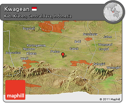 Satellite Panoramic Map of Kwagean