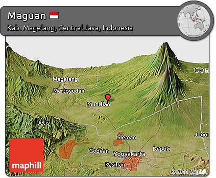 Satellite Panoramic Map of Maguan