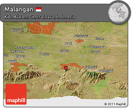 Satellite Panoramic Map of Malangan