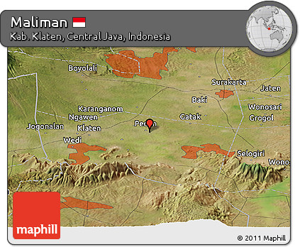 Satellite Panoramic Map of Maliman