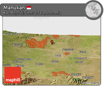 Satellite Panoramic Map of Manukan