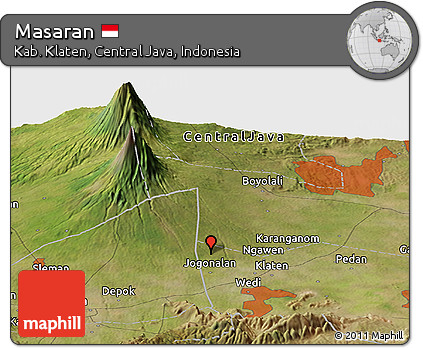 Satellite Panoramic Map of Masaran
