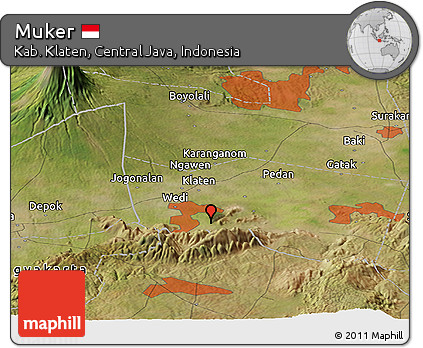 Satellite Panoramic Map of Muker