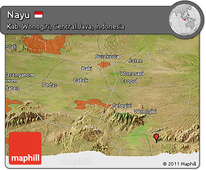 Satellite Panoramic Map of Nayu