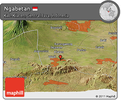 Satellite Panoramic Map of Ngabetan