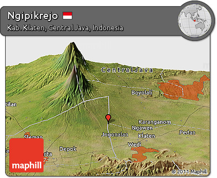 Satellite Panoramic Map of Ngipikrejo
