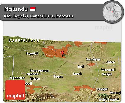 Satellite Panoramic Map of Nglundu