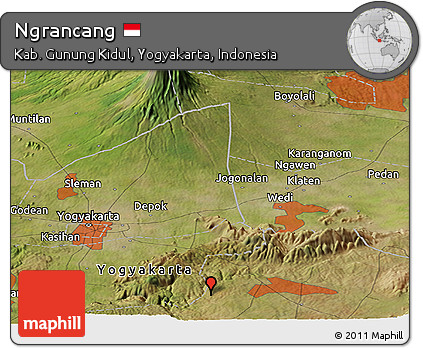 Satellite Panoramic Map of Ngrancang