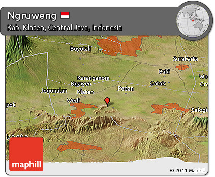 Satellite Panoramic Map of Ngruweng