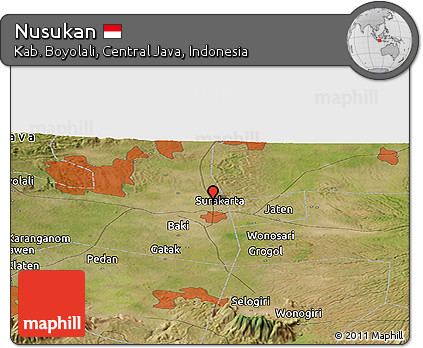 Satellite Panoramic Map of Nusukan