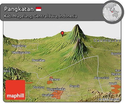 Satellite Panoramic Map of Pangkatan