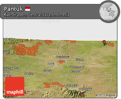 Satellite Panoramic Map of Pantuk