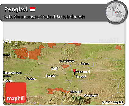 Satellite Panoramic Map of Pengkol