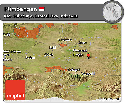 Satellite Panoramic Map of Plimbangan